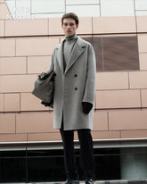 Men's Double-Breasted Wool Coat
